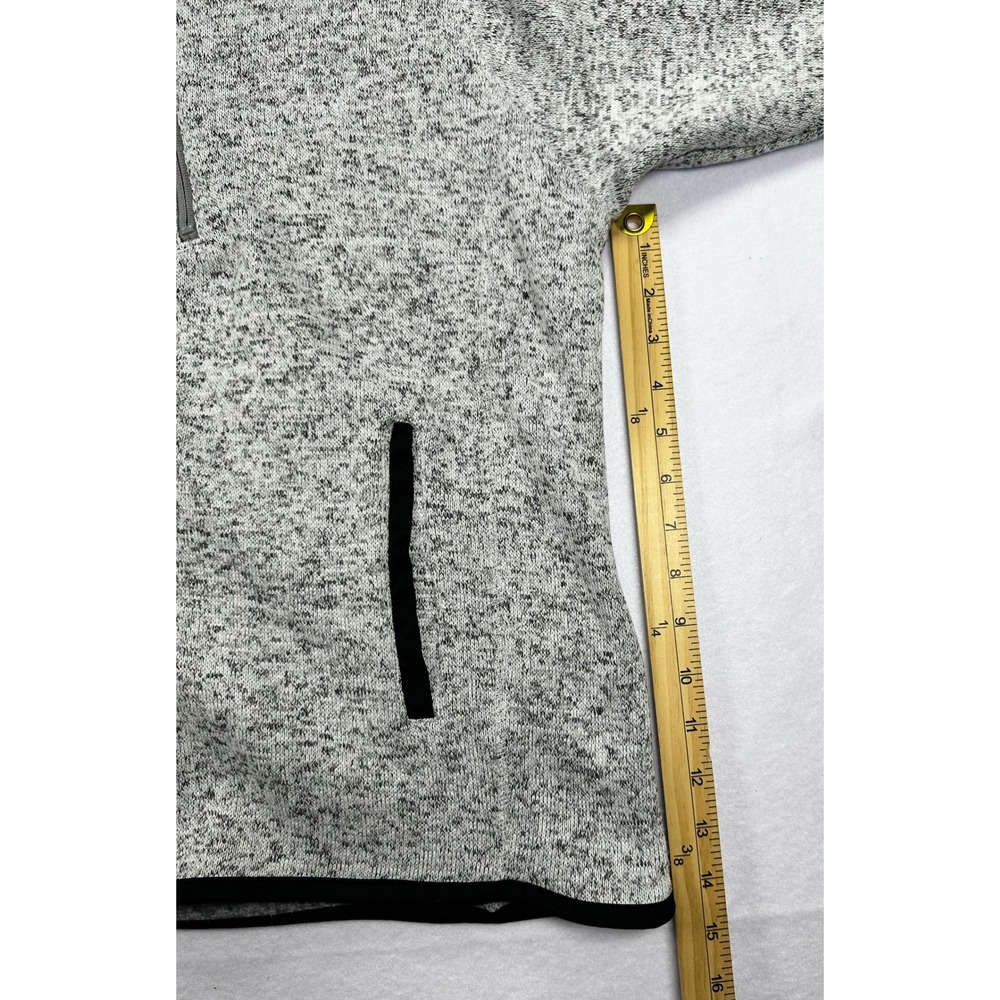 Canada Weather Gear Mens Fleece Full Zip Jacket Grey Marl Sweater Large L/G - Picture 6 of 16